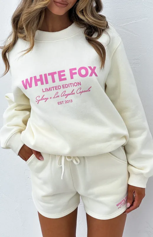Manifest It Oversized Sweater Cream sold by White Fox Boutique