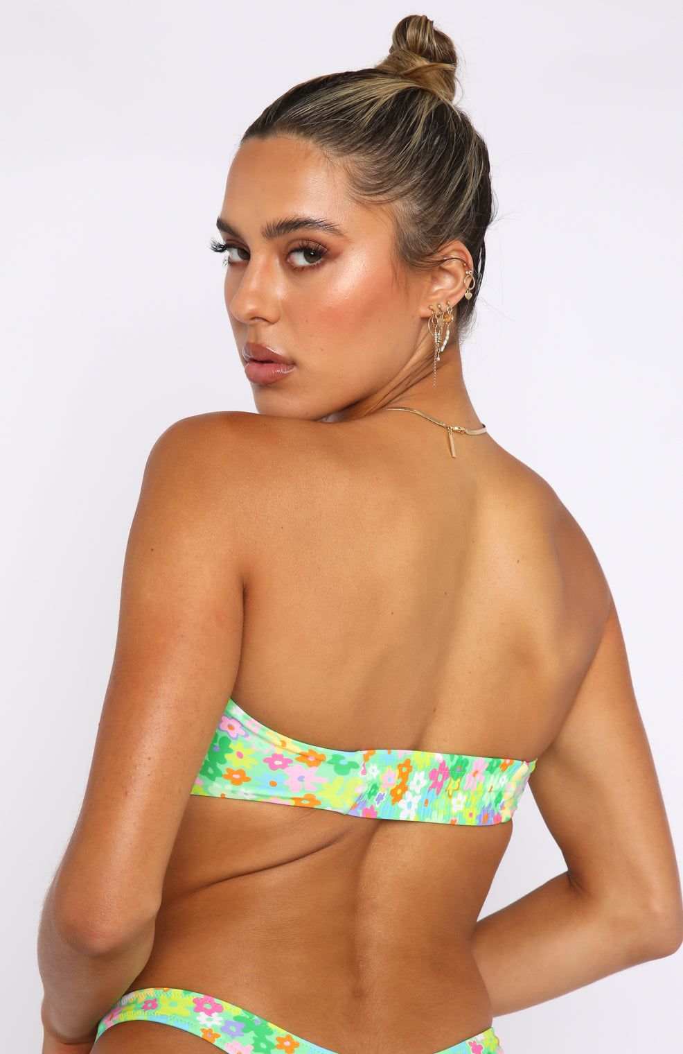 Summer Sea Bikini Top Lime Fleur sold by White Fox Boutique product image thumbnail 3