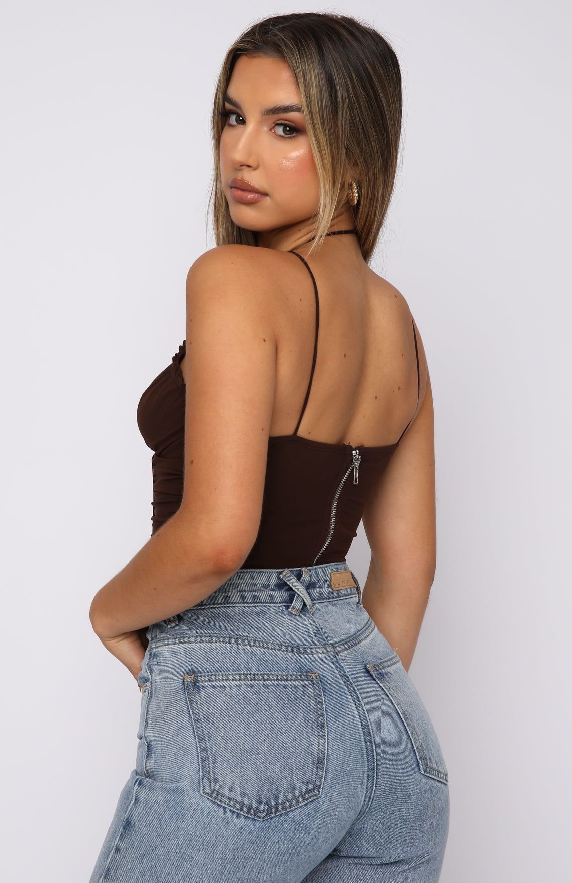 Hot Springs Bustier Chocolate sold by White Fox Boutique product image thumbnail 4