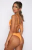 Beach Songs Bikini Top Shiny Tangelo sold by White Fox Boutique