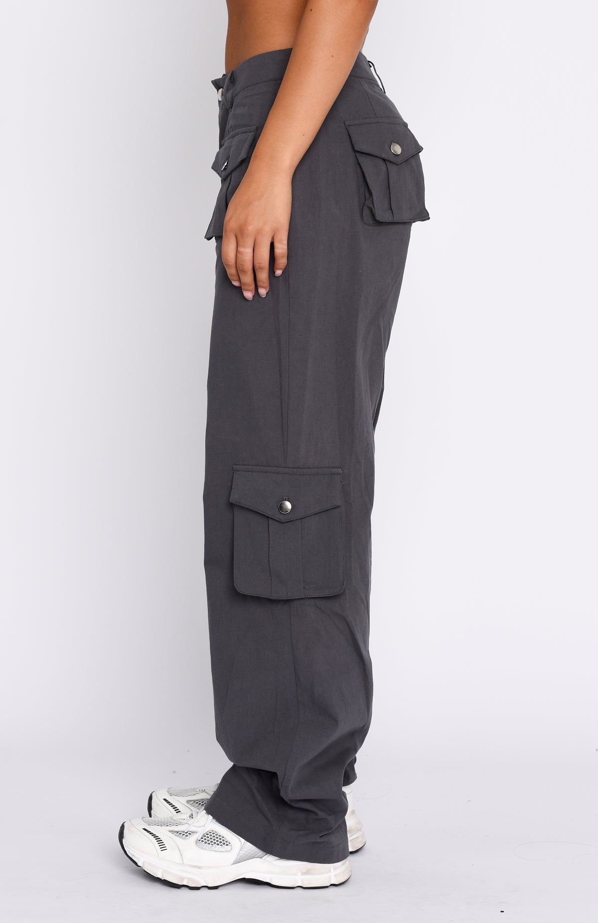 Clear My Mind Pants Charcoal sold by White Fox Boutique product image thumbnail 3