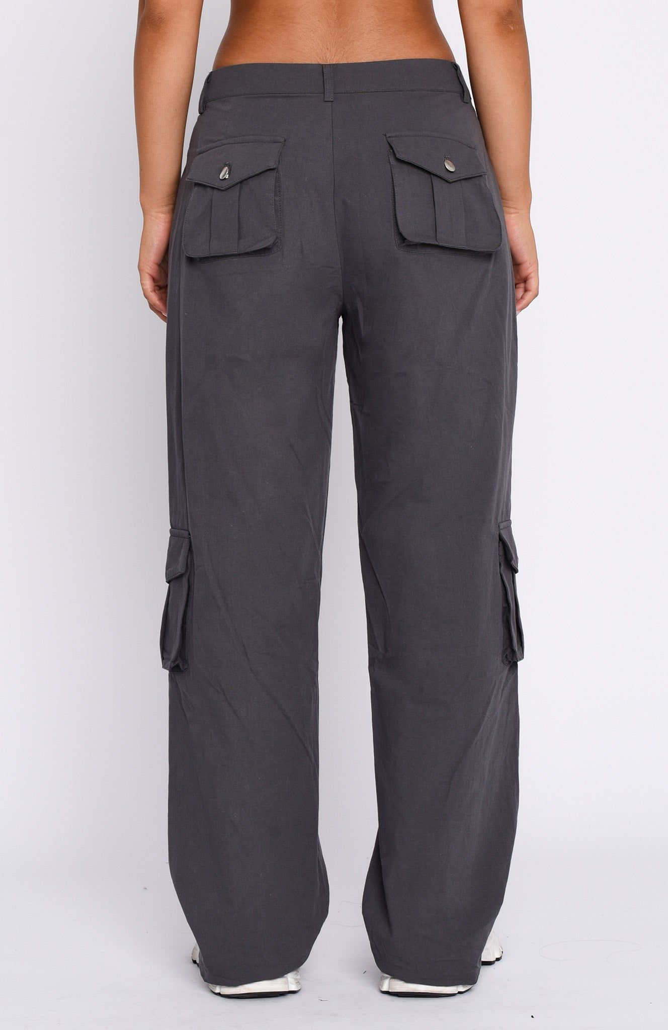 Clear My Mind Pants Charcoal sold by White Fox Boutique product image thumbnail 4