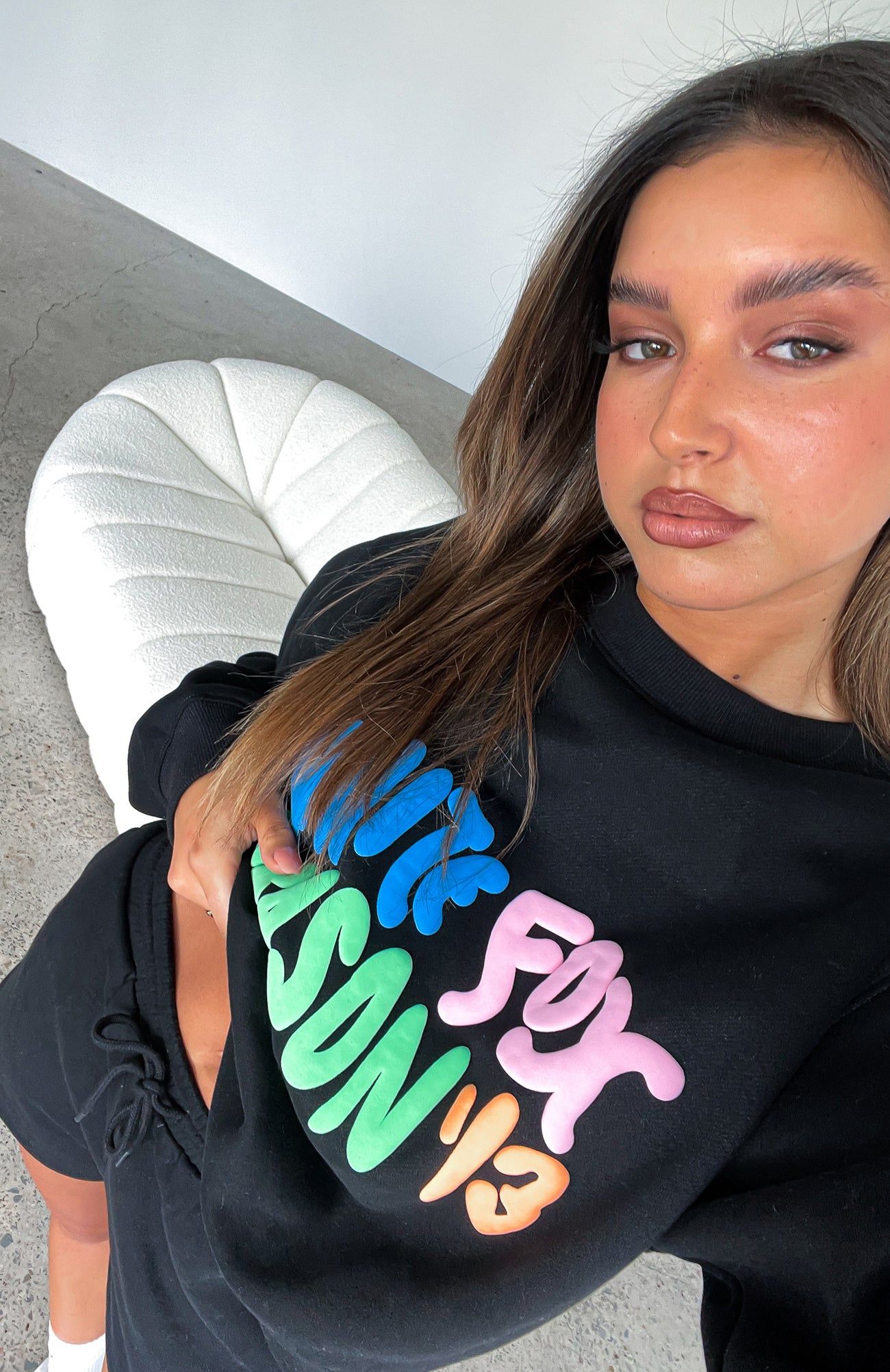 Best Is Yet To Come Oversized Sweater Black sold by White Fox Boutique product image thumbnail 6