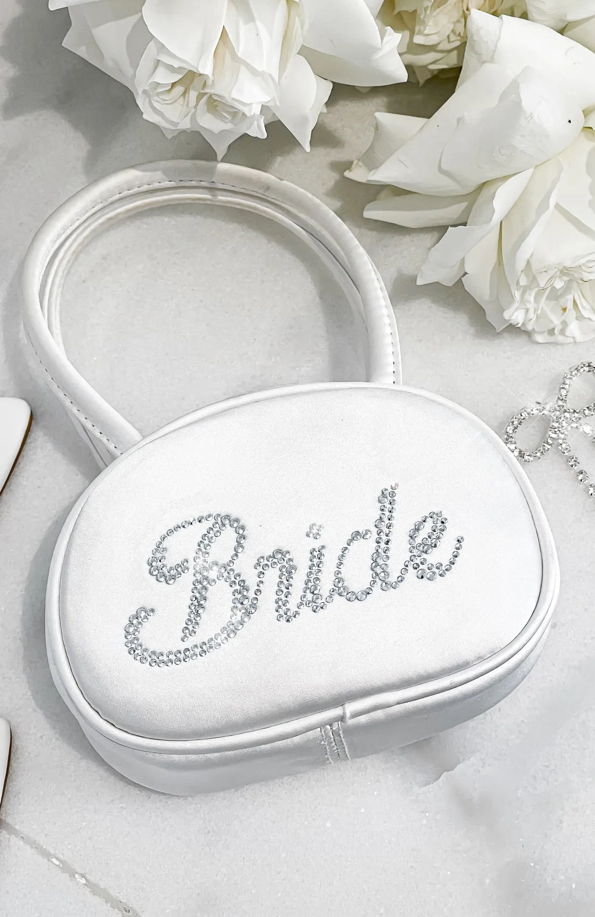 Eternity Bride Diamante Bag White sold by White Fox Boutique product image thumbnail 4