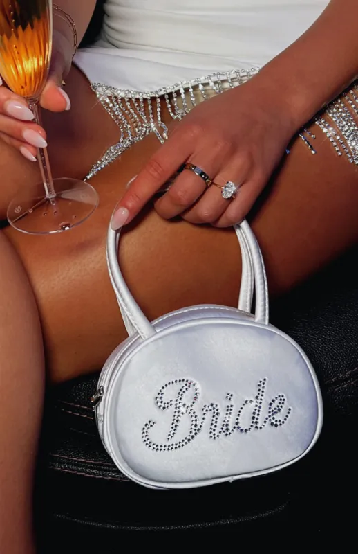 Eternity Bride Diamante Bag White sold by White Fox Boutique