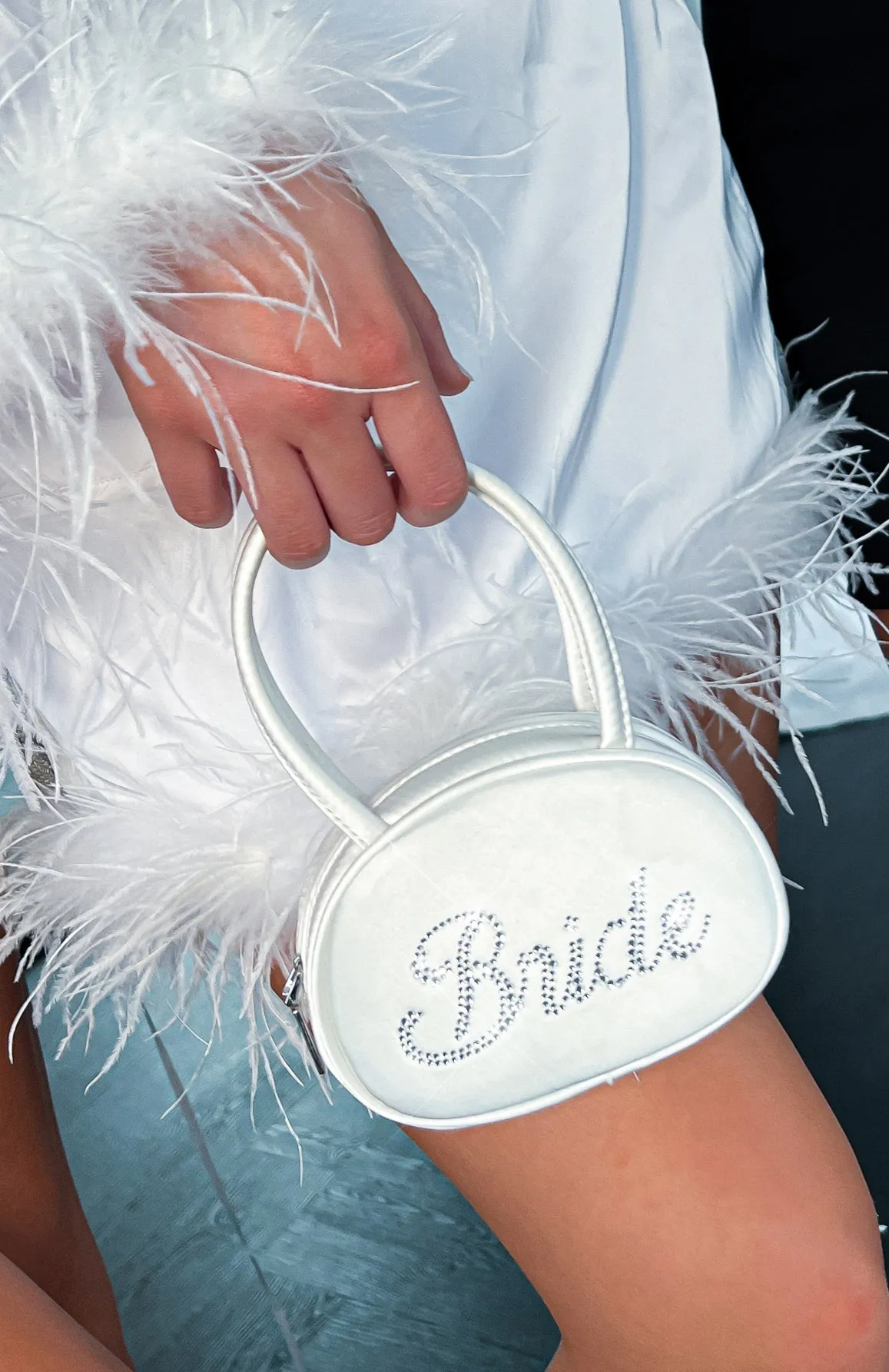 Eternity Bride Diamante Bag White sold by White Fox Boutique product image thumbnail 3