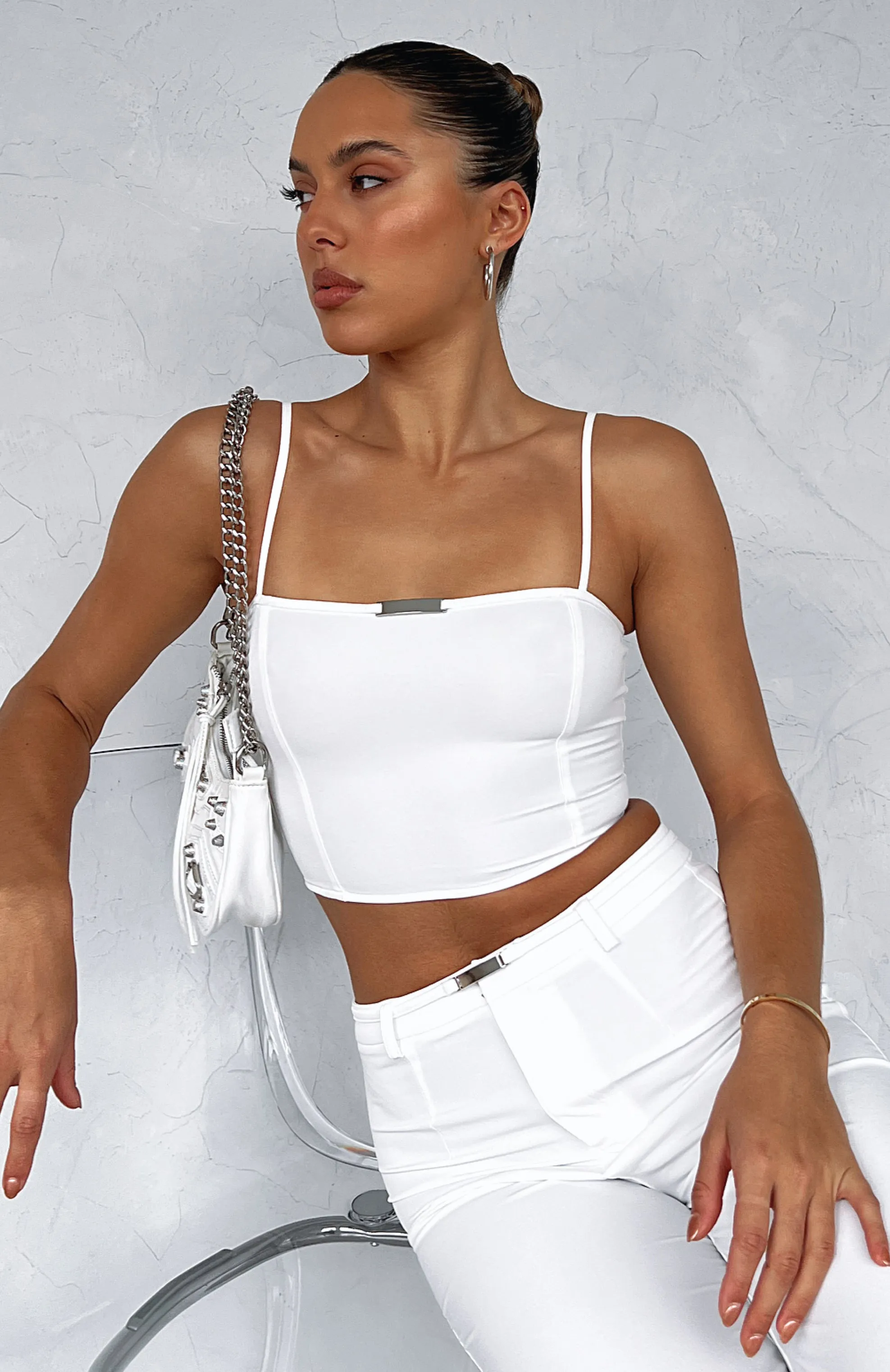 Make Me Wonder Crop White sold by White Fox Boutique product image thumbnail 5