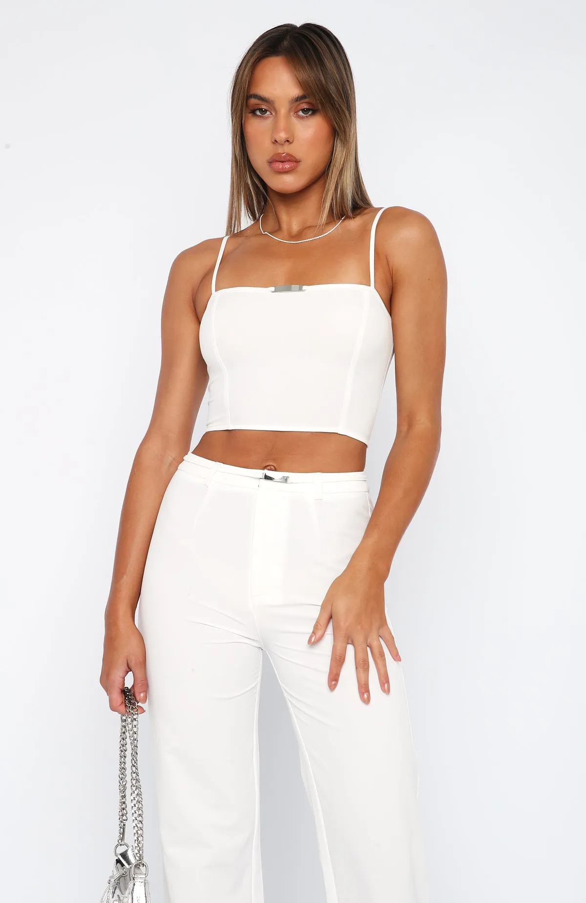 Make Me Wonder Crop White sold by White Fox Boutique product image thumbnail 2