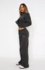 Match Your Words Wide Leg Sweatpants Charcoal sold by White Fox Boutique
