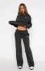 Match Your Words Wide Leg Sweatpants Charcoal sold by White Fox Boutique