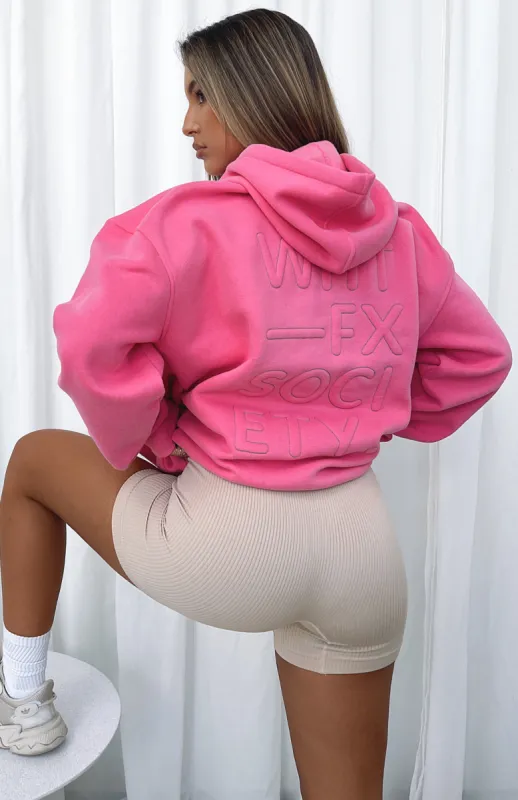 Right On The Line Hoodie Pink sold by White Fox Boutique