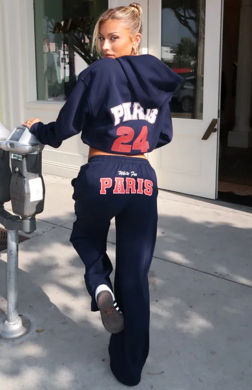 Team Paris Track Pants Navy sold by White Fox Boutique