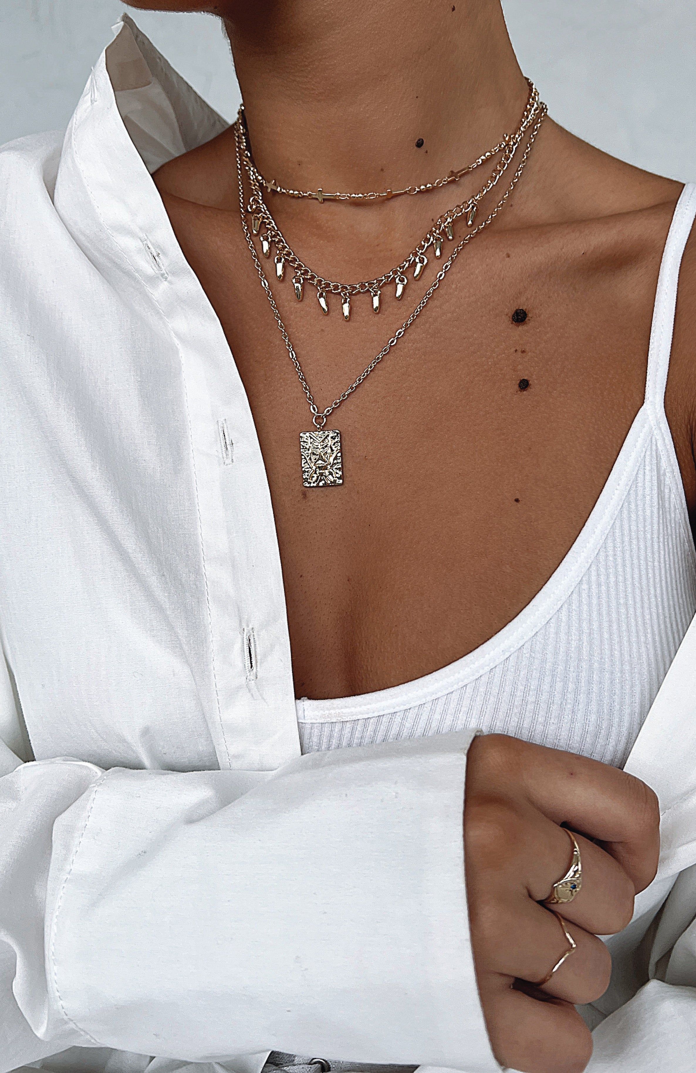 Gigi Necklace Set Gold sold by White Fox Boutique product image thumbnail 3