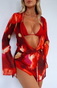 All We Wanted Long Sleeve Mini Dress Sunset Blur sold by White Fox Boutique