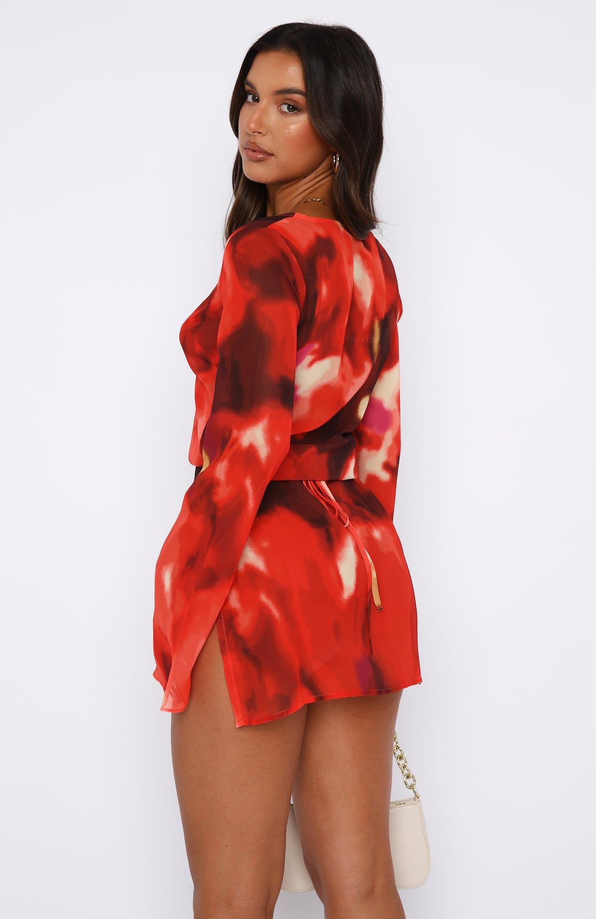 All We Wanted Long Sleeve Mini Dress Sunset Blur sold by White Fox Boutique product image thumbnail 4