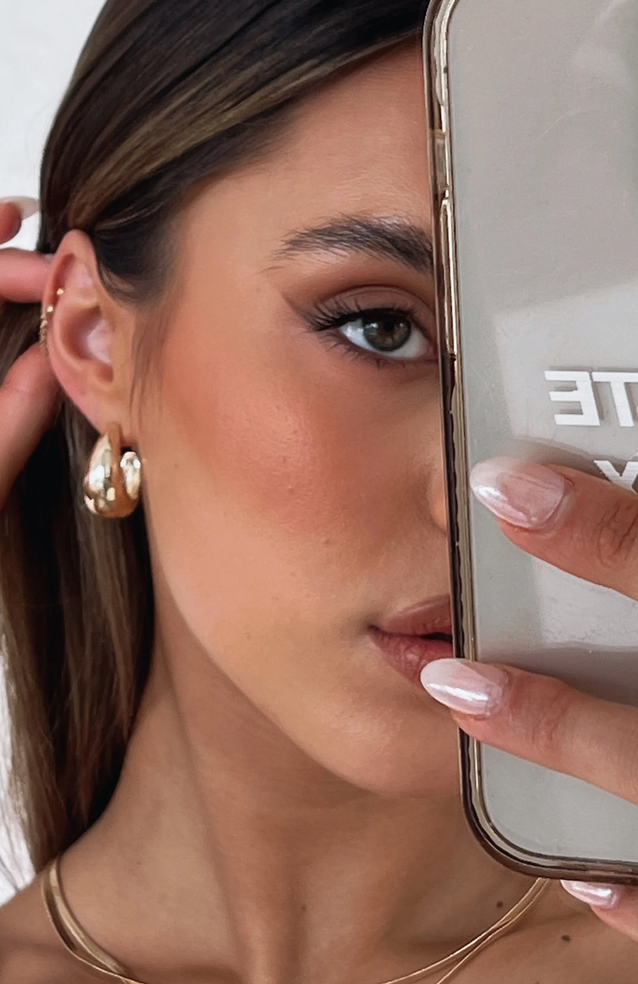 Bejeweled Earrings Gold sold by White Fox Boutique product image thumbnail 3