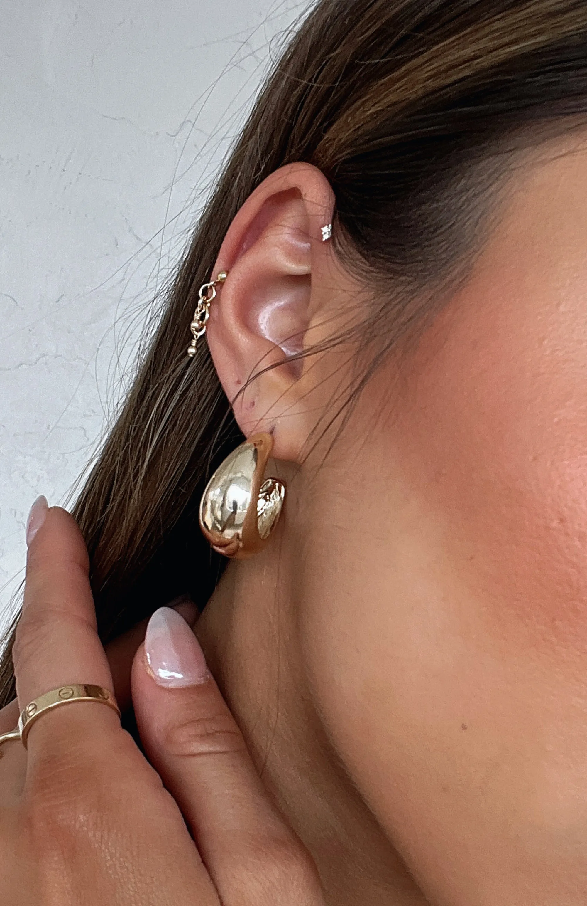 Bejeweled Earrings Gold sold by White Fox Boutique product image thumbnail 4