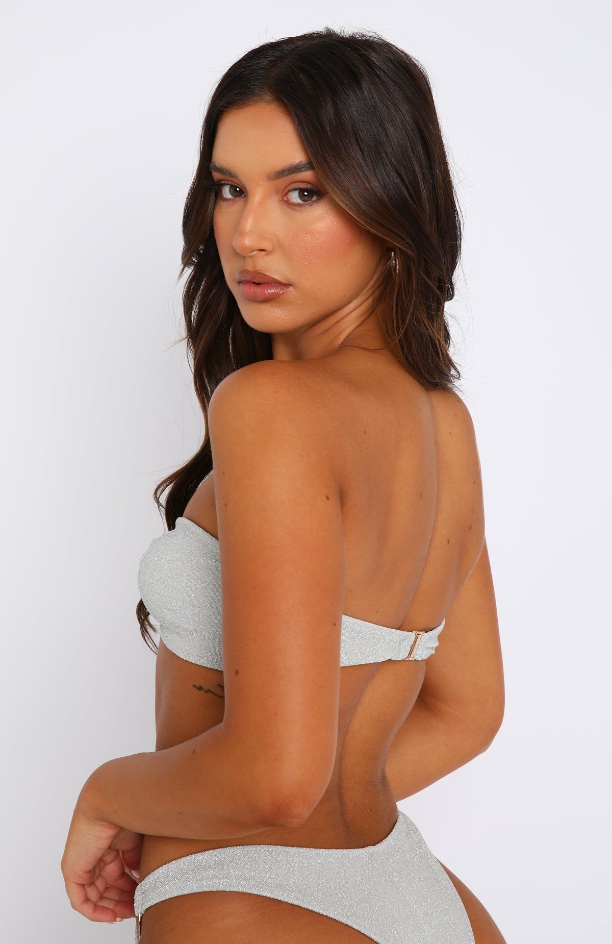 Thasos Bandeau Bikini Top Silver sold by White Fox Boutique product image thumbnail 3