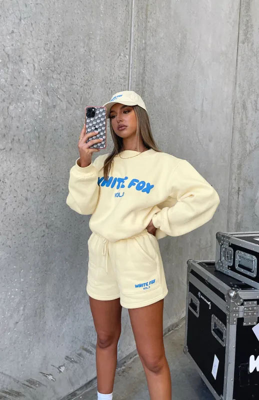 Offstage Lounge Shorts Buttercream sold by White Fox Boutique