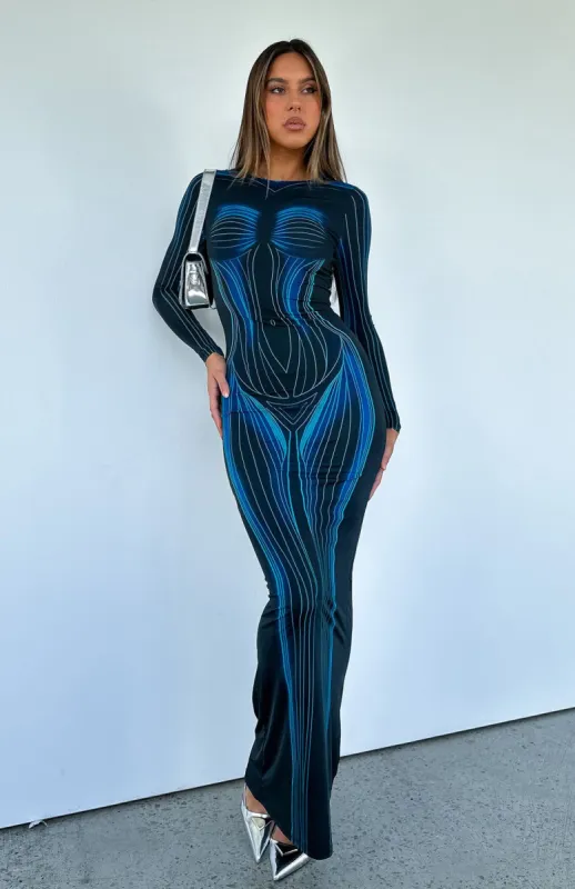 Under The Stars Maxi Dress Neptune sold by White Fox Boutique