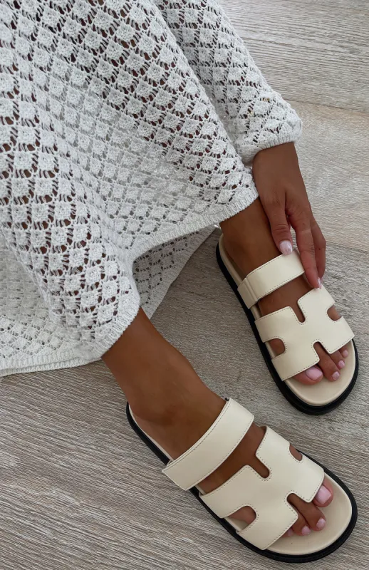 Riley Sandals Ivory sold by White Fox Boutique