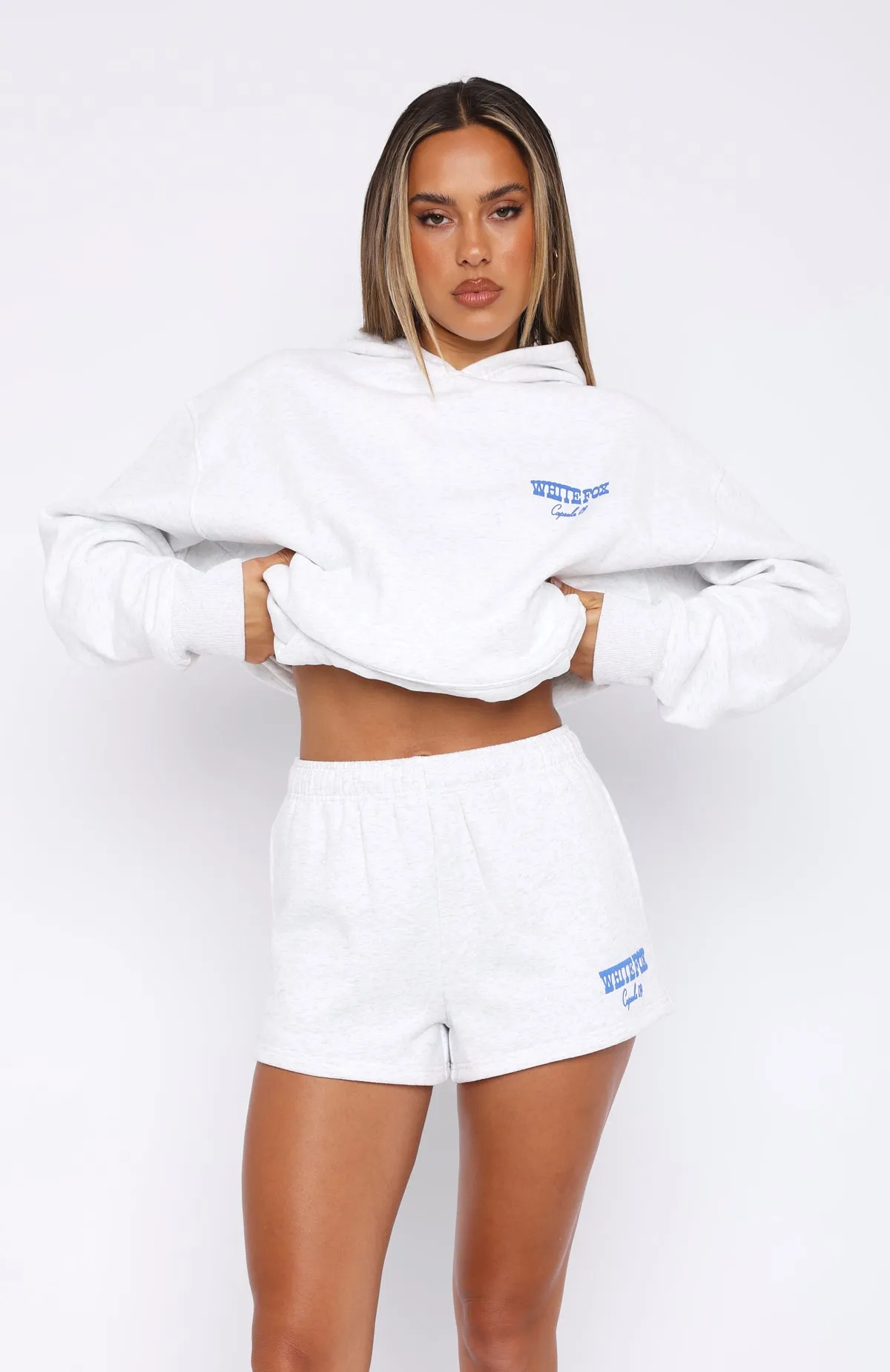 Capsule 9 Western Classic Lounge Shorts Grey Marle sold by White Fox Boutique product image thumbnail 2