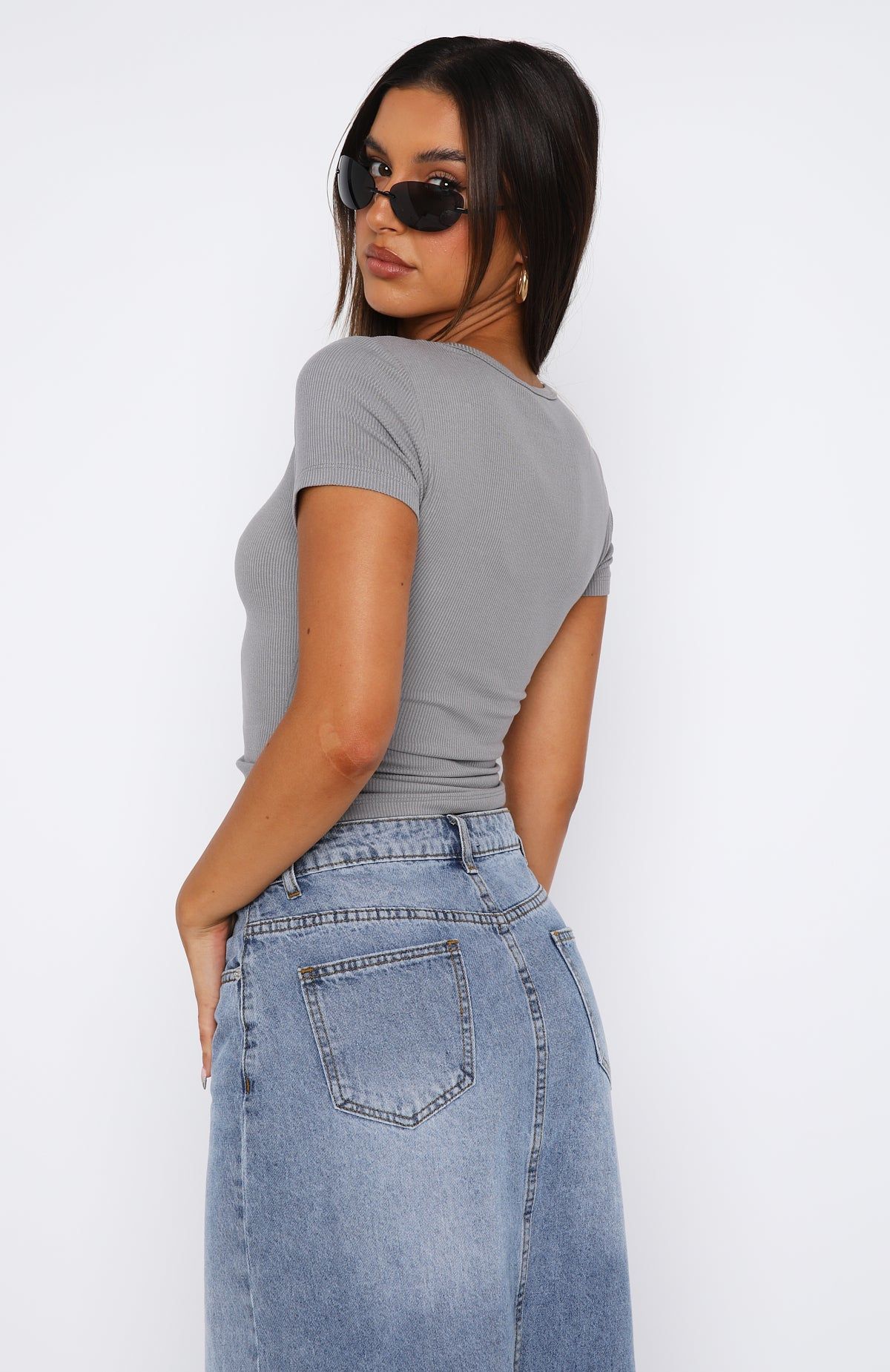 Hearts On Fire Top Grey sold by White Fox Boutique product image thumbnail 4