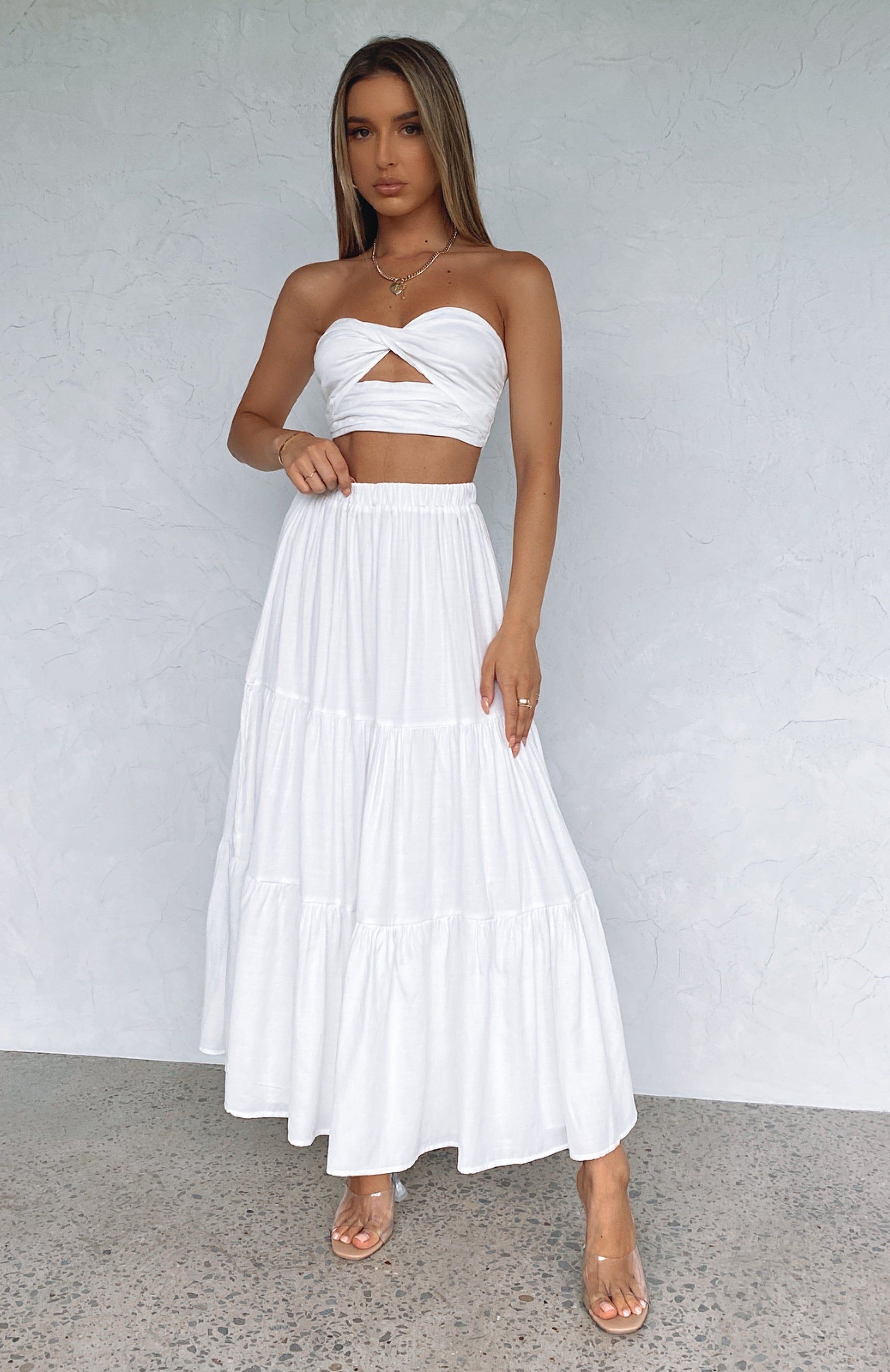 The One's You Love Maxi Set White sold by White Fox Boutique