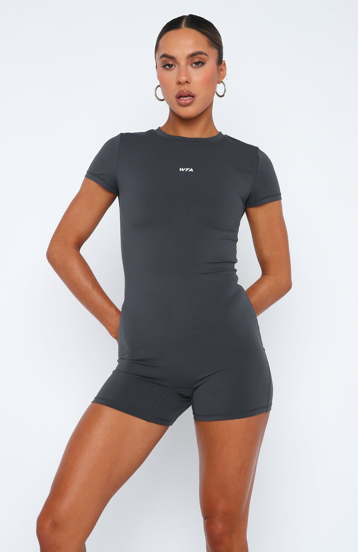 Live For The Weekend Playsuit Charcoal sold by White Fox Boutique product image thumbnail 2