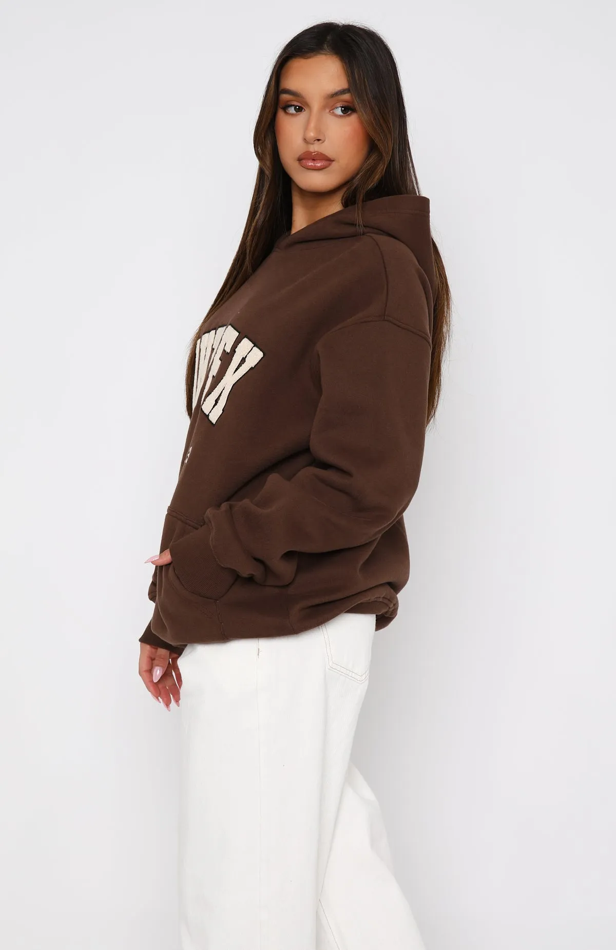 Give It Away Oversized Hoodie Espresso sold by White Fox Boutique product image thumbnail 3