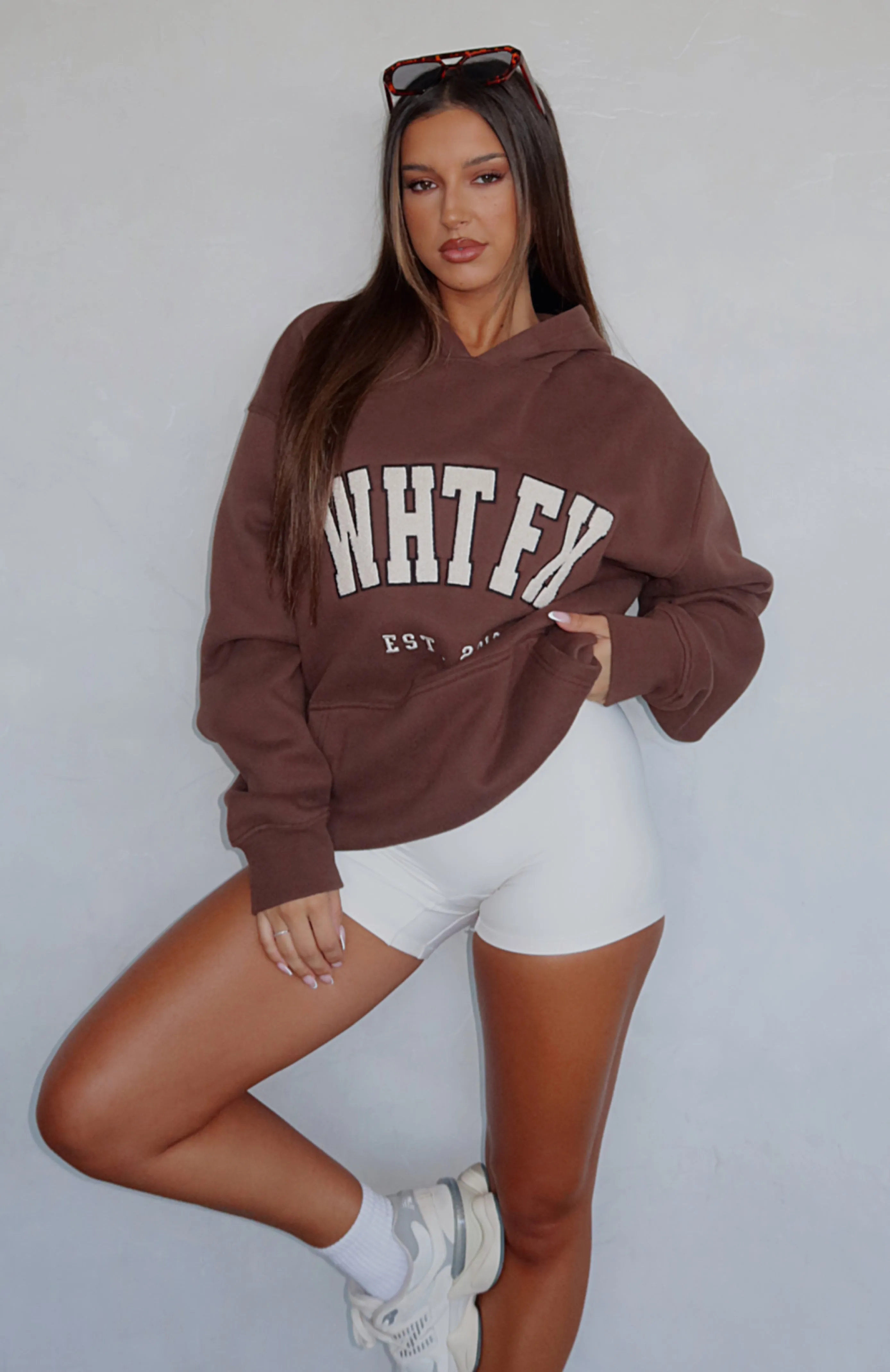 Give It Away Oversized Hoodie Espresso sold by White Fox Boutique