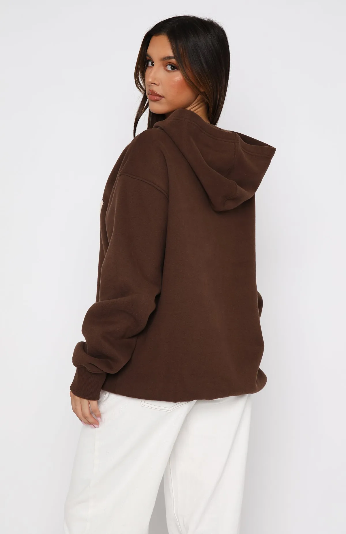 Give It Away Oversized Hoodie Espresso sold by White Fox Boutique product image thumbnail 4