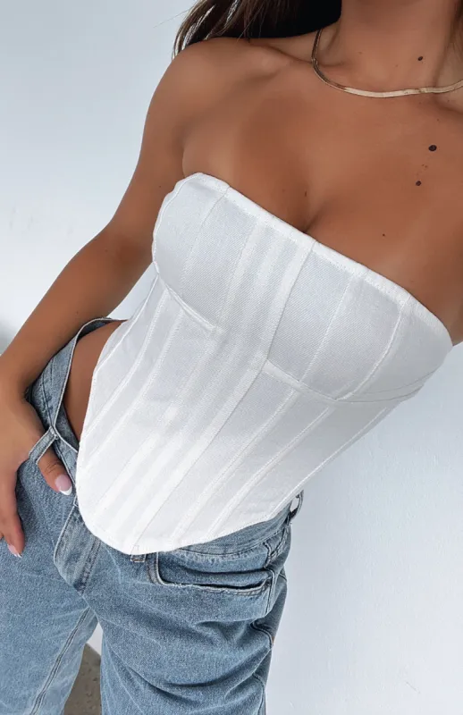 Nothing Without You Bustier Off White sold by White Fox Boutique