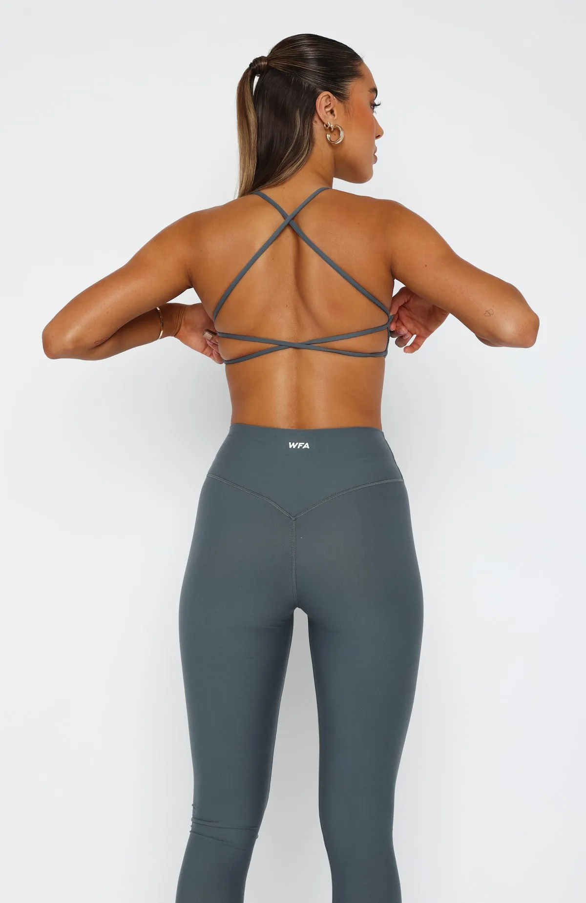 She's Healthy Sports Crop Petrol sold by White Fox Boutique product image thumbnail 3