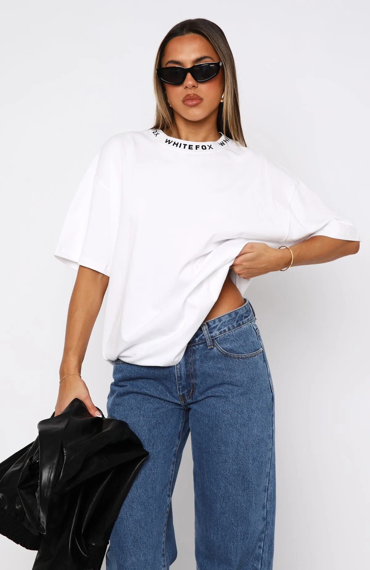 Just Be Free Oversized Tee White sold by White Fox Boutique product image thumbnail 2