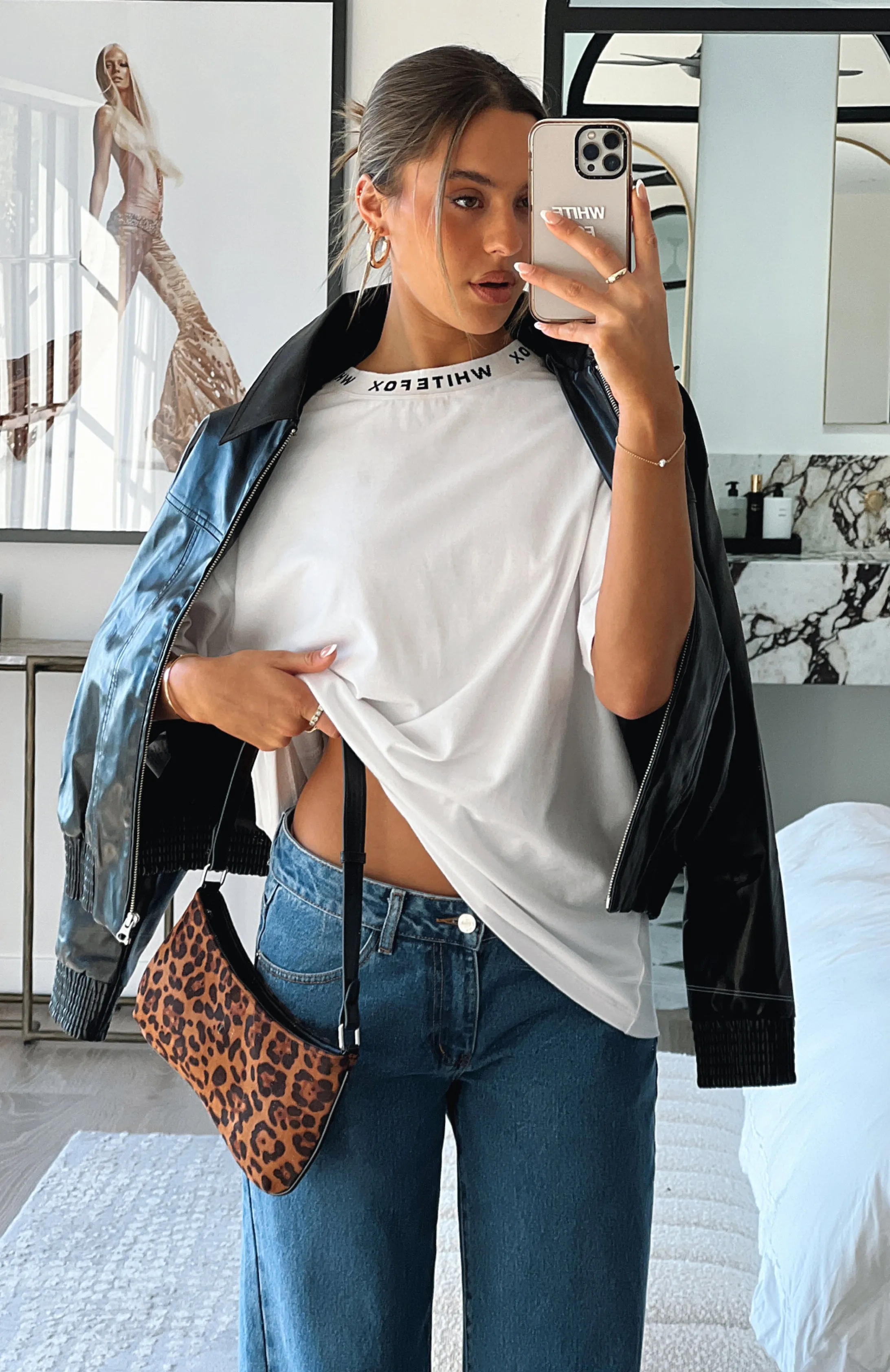 Just Be Free Oversized Tee White sold by White Fox Boutique