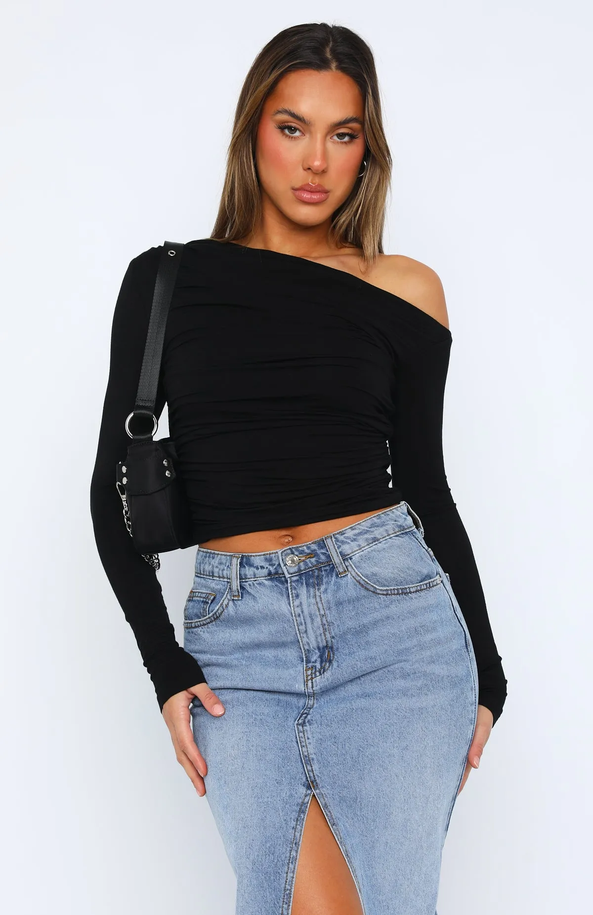 Best Of Luck Long Sleeve Top Black sold by White Fox Boutique product image thumbnail 2