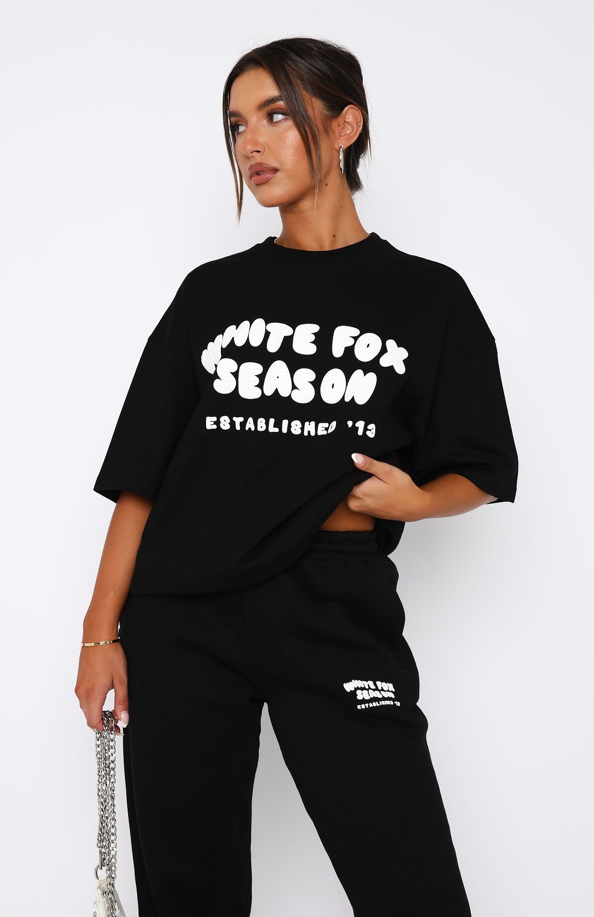 The Main Season Oversized Tee Black sold by White Fox Boutique product image thumbnail 2