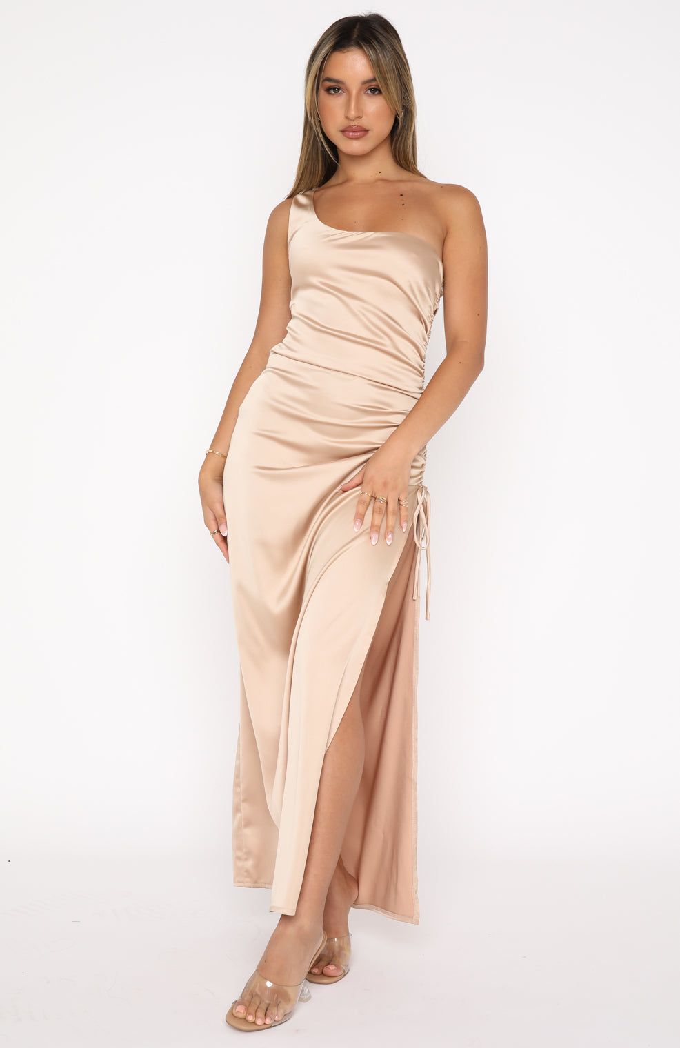 Tender Love Maxi Dress Vintage Champagne sold by White Fox Boutique product image thumbnail 3