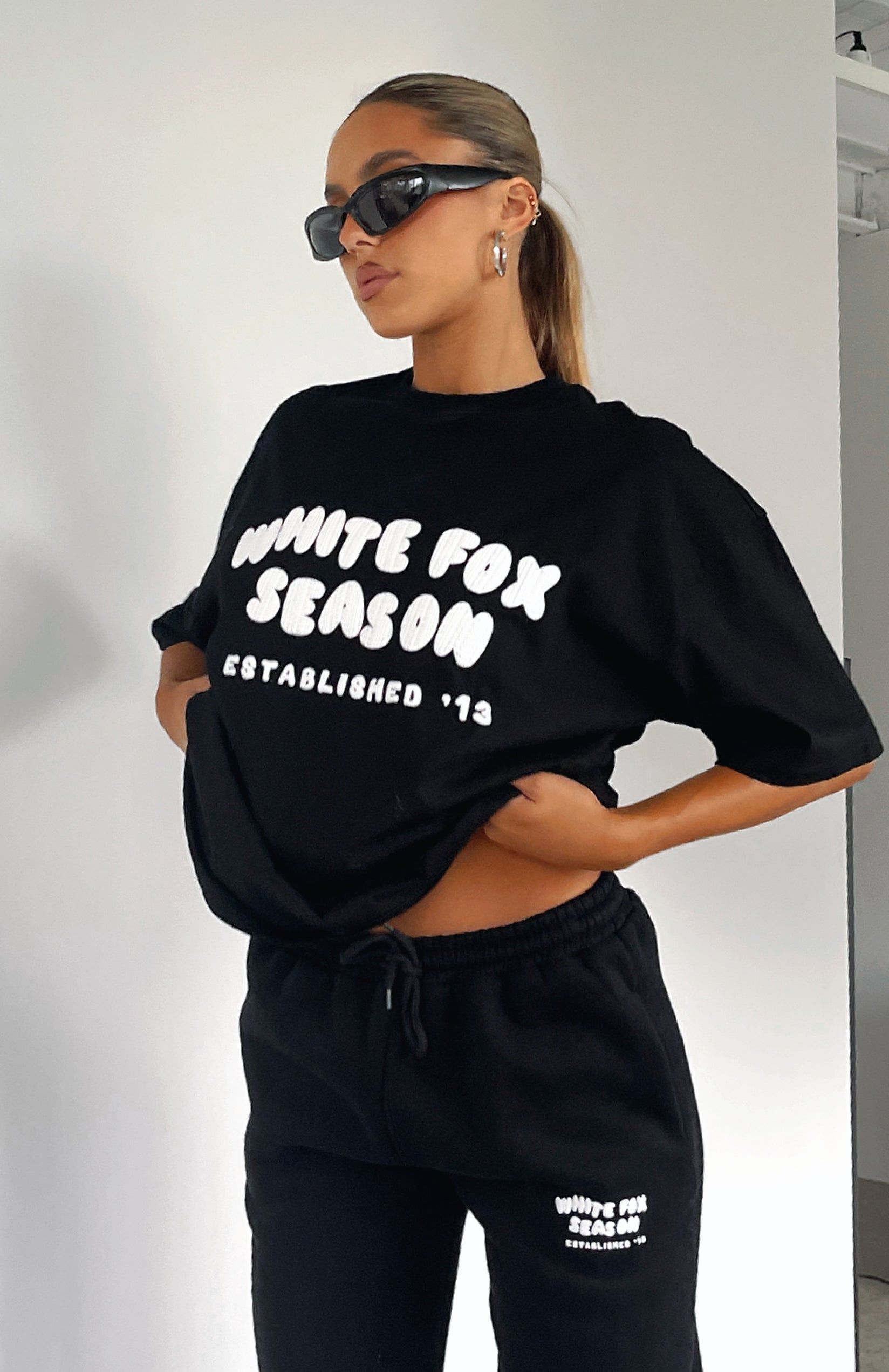 The Main Season Oversized Tee Black sold by White Fox Boutique