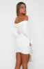 Nice And Clear Long Sleeve Ribbed Mini Dress White sold by White Fox Boutique