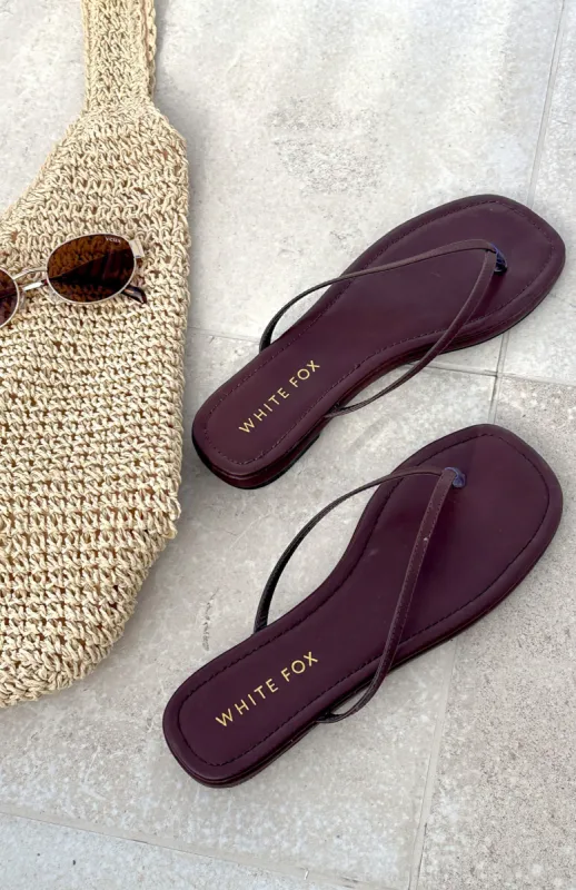 Roma Thong Sandals Chocolate sold by White Fox Boutique