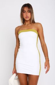 Time Of My Life Strapless Mini Dress White sold by White Fox Boutique