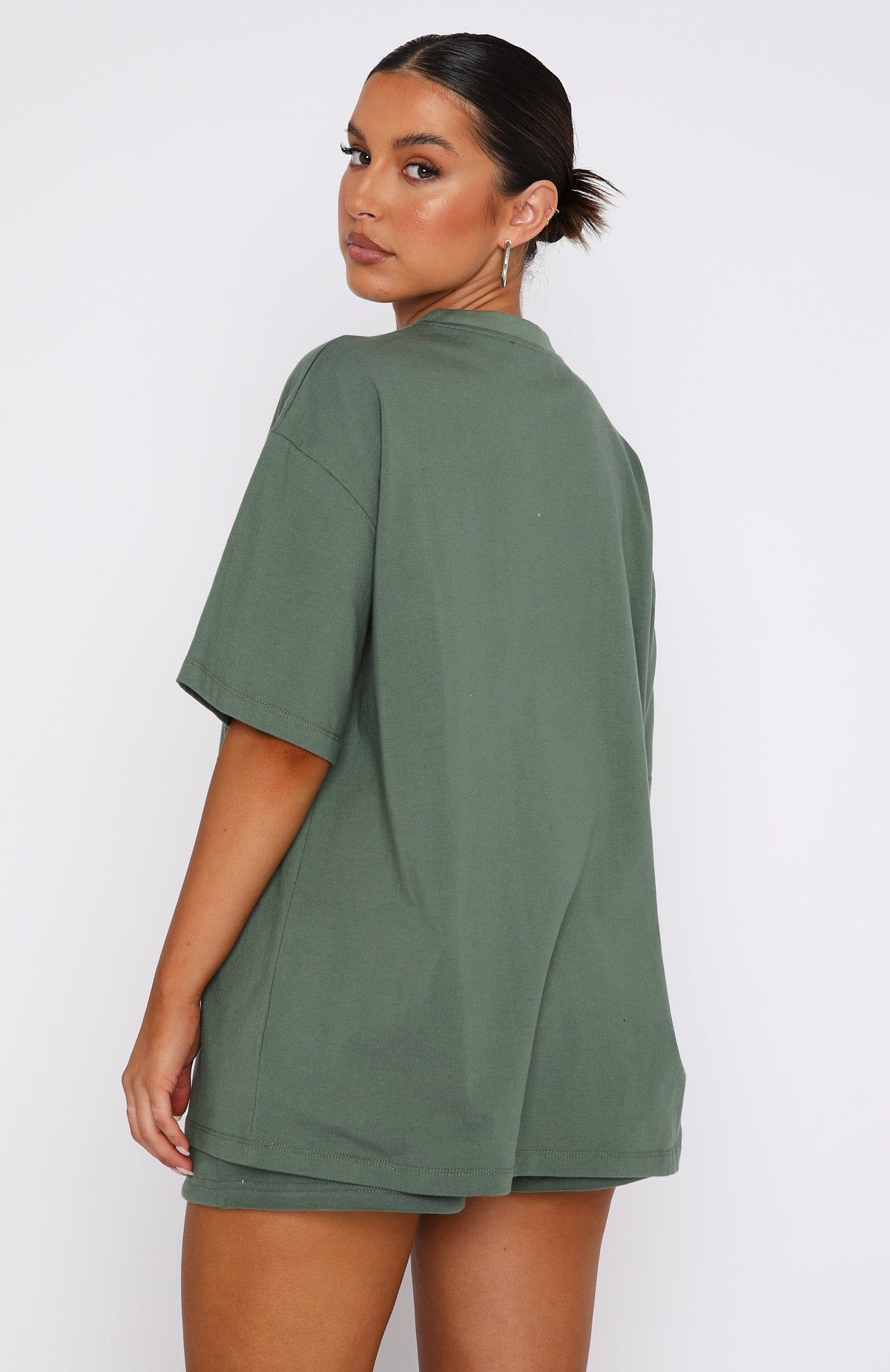 Sports Edition Oversized Tee Dusty Olive sold by White Fox Boutique product image thumbnail 4