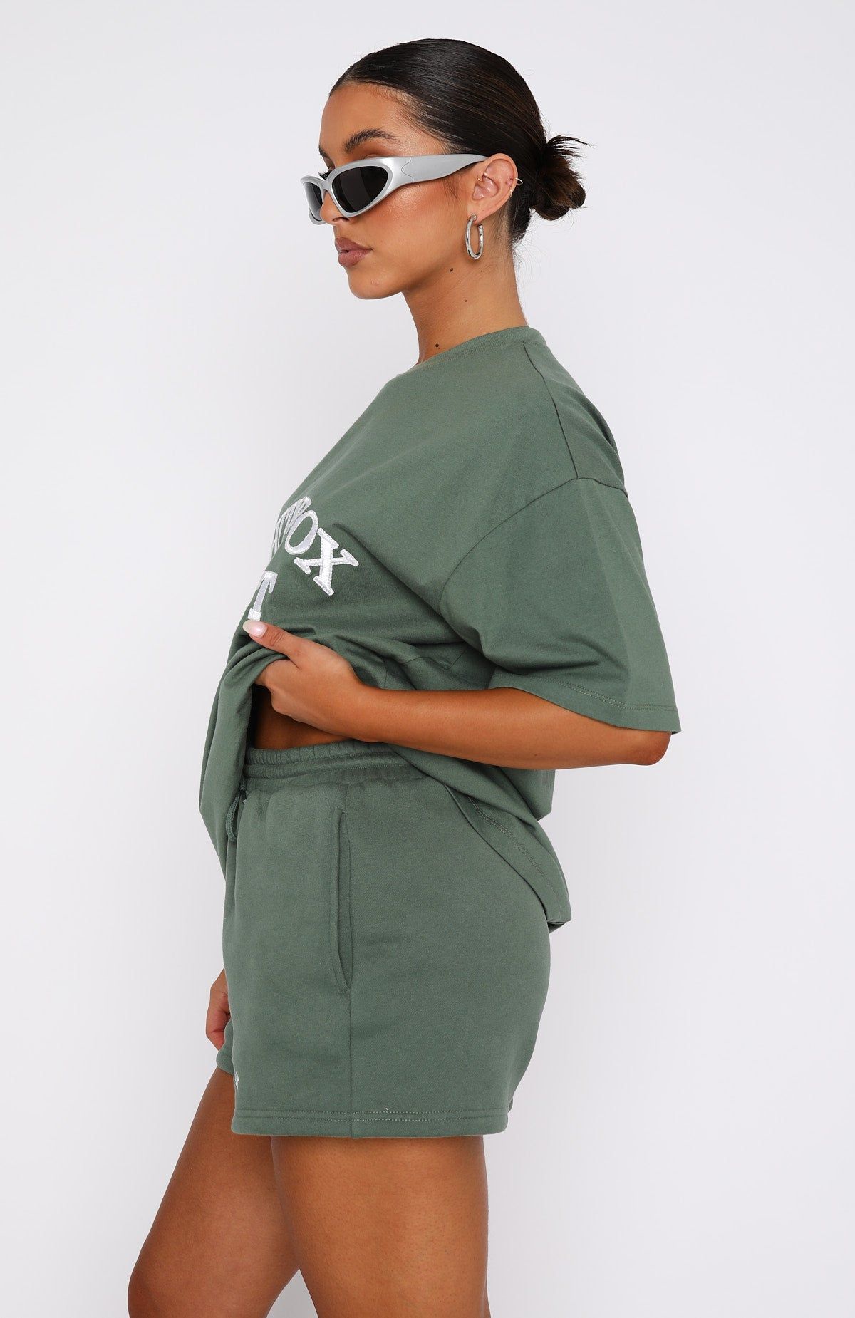 Sports Edition Oversized Tee Dusty Olive sold by White Fox Boutique product image thumbnail 3