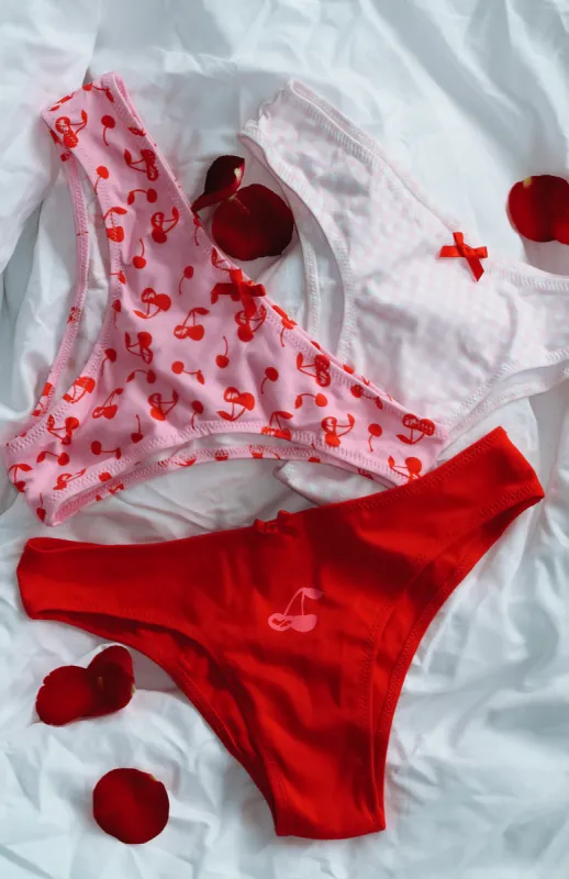 Love Bug 3-Pack Underwear Set Cherry sold by White Fox Boutique