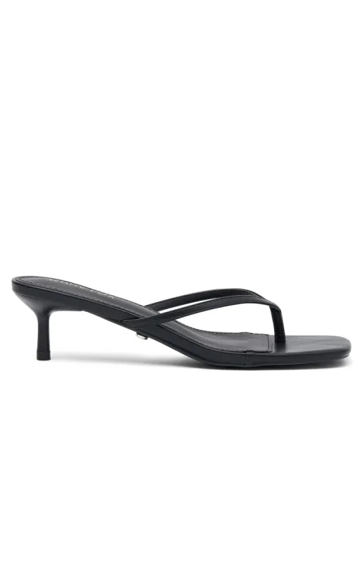 Hamptons Thong Heels Black sold by White Fox Boutique