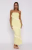She's A Masterpiece Lace Maxi Dress Lemon sold by White Fox Boutique