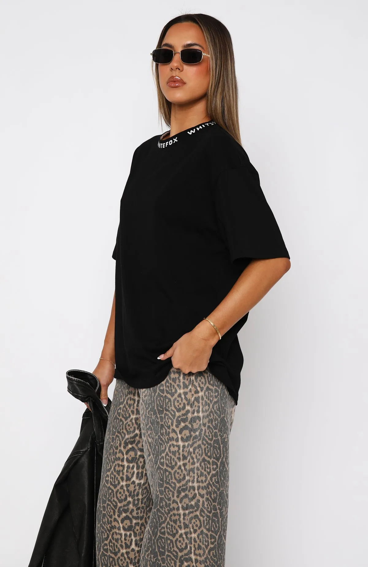 Just Be Free Oversized Tee Black sold by White Fox Boutique product image thumbnail 3