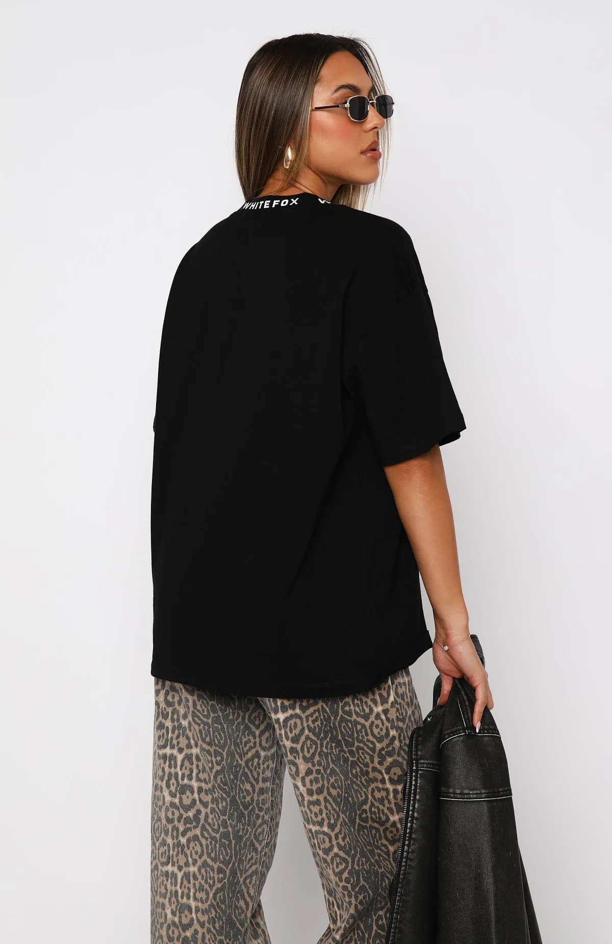 Just Be Free Oversized Tee Black sold by White Fox Boutique product image thumbnail 4